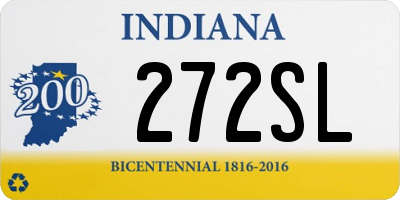 IN license plate 272SL