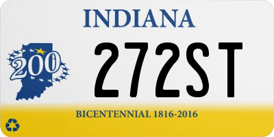 IN license plate 272ST