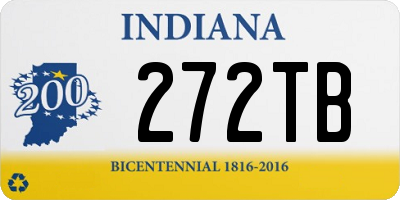 IN license plate 272TB