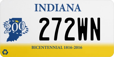 IN license plate 272WN