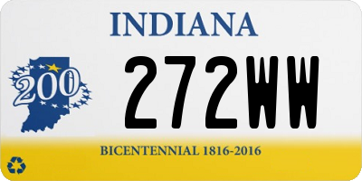 IN license plate 272WW