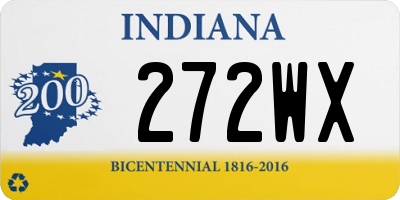 IN license plate 272WX