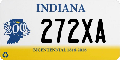 IN license plate 272XA