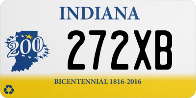 IN license plate 272XB