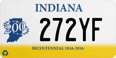 IN license plate 272YF