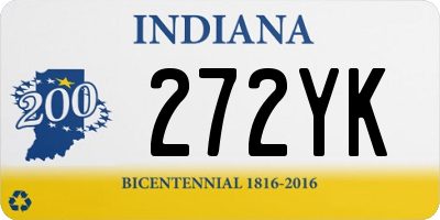 IN license plate 272YK