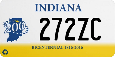 IN license plate 272ZC