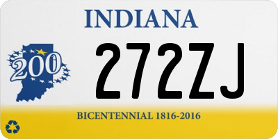 IN license plate 272ZJ