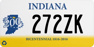 IN license plate 272ZK