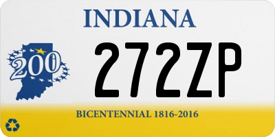 IN license plate 272ZP