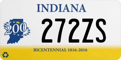 IN license plate 272ZS