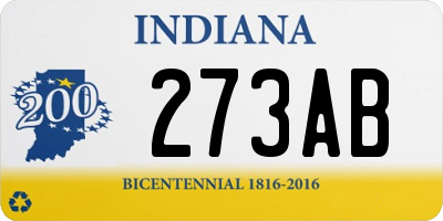 IN license plate 273AB