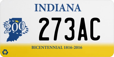 IN license plate 273AC