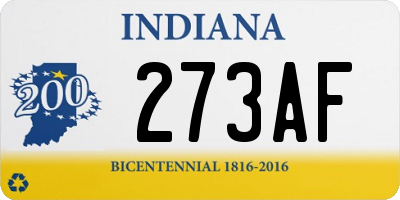 IN license plate 273AF