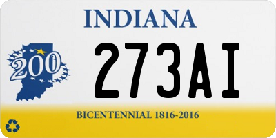 IN license plate 273AI