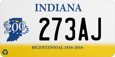 IN license plate 273AJ