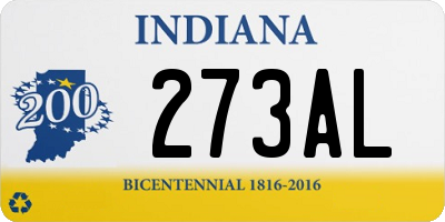 IN license plate 273AL