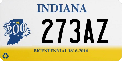 IN license plate 273AZ