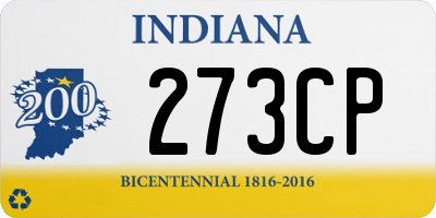 IN license plate 273CP