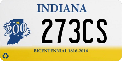 IN license plate 273CS