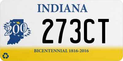 IN license plate 273CT