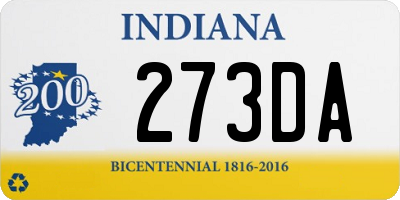 IN license plate 273DA