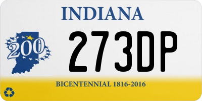 IN license plate 273DP