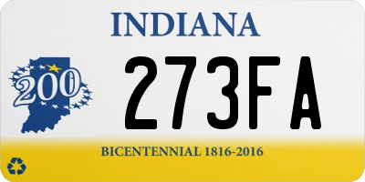 IN license plate 273FA