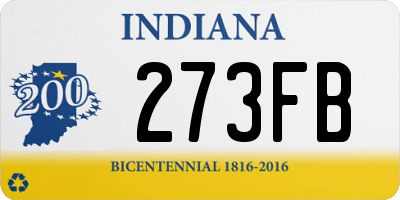 IN license plate 273FB