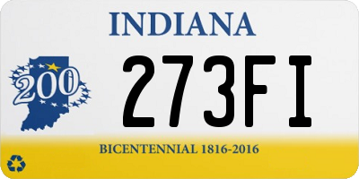 IN license plate 273FI