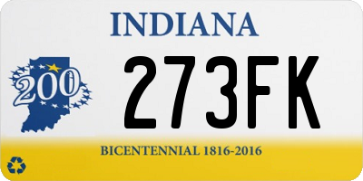 IN license plate 273FK