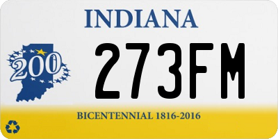 IN license plate 273FM