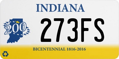 IN license plate 273FS