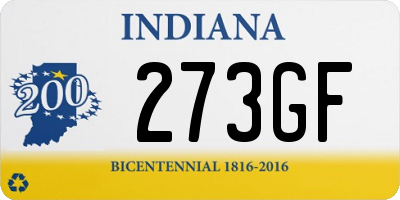 IN license plate 273GF