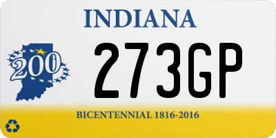 IN license plate 273GP