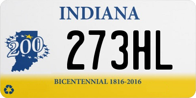 IN license plate 273HL