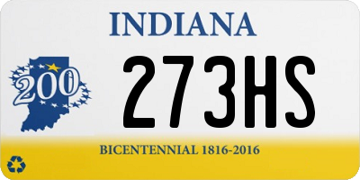 IN license plate 273HS