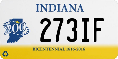IN license plate 273IF