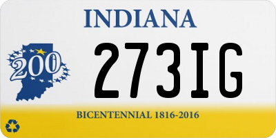 IN license plate 273IG