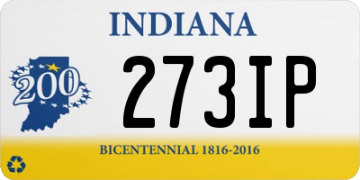 IN license plate 273IP