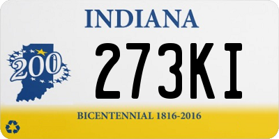 IN license plate 273KI