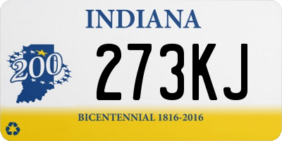 IN license plate 273KJ