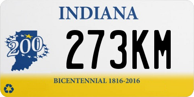 IN license plate 273KM