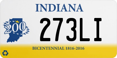 IN license plate 273LI