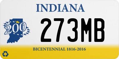 IN license plate 273MB