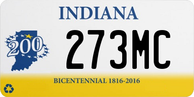 IN license plate 273MC