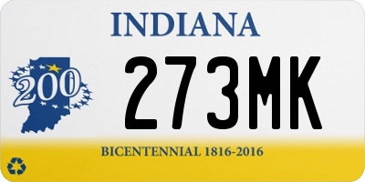 IN license plate 273MK