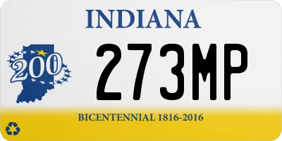 IN license plate 273MP