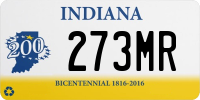 IN license plate 273MR
