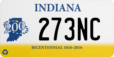 IN license plate 273NC